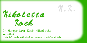 nikoletta koch business card